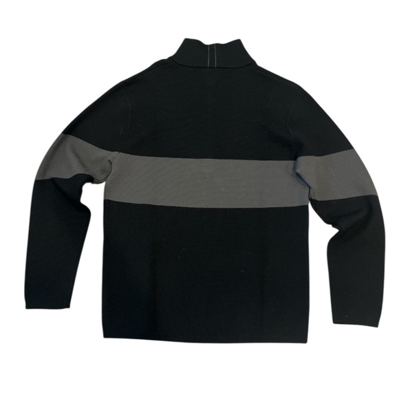 Vintage Men’s Large Banana Republic 2004 1/4 Zip Wool Knit Colorblock Sweater - Picture 2 of 10